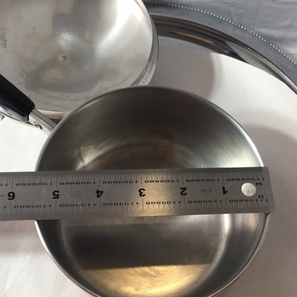 Vintage Revere Ware copper bottom stainless 1 quart saucepan with lid - Picture 6 of 8